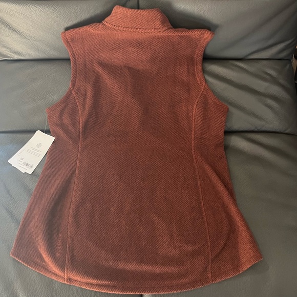 Athleta - Stroll Flece Moto Vest, Brown - Size: Medium - Picture 5 of 9